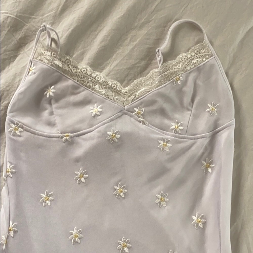 laced daisy white dress from motel rocks